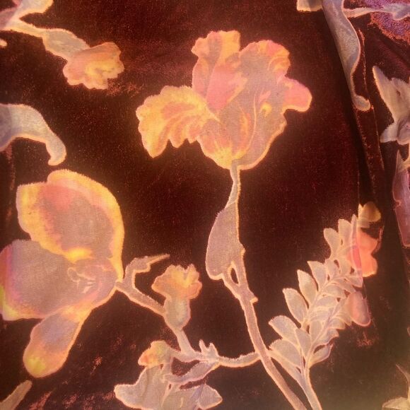 Burnout Floral Velvet Kimono - Picture 2 of 7
